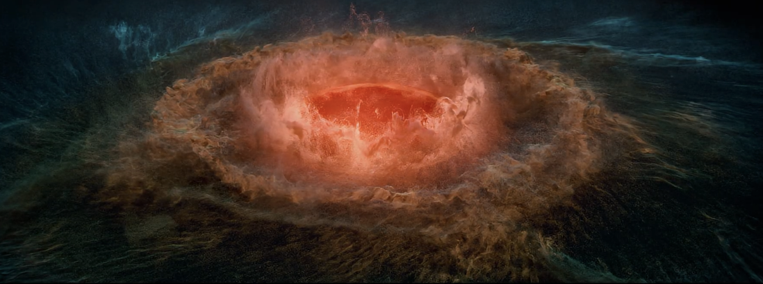 Απεικόνιση 2: Καλλιτεχνική αναπαράσταση του δυναμικού περιβάλλοντος μελανών οπών. Η ενέργεια που απελευθερώνεται καθώς ύλη περιδινίζεται προς τη μελανή οπή είναι δυνατό να δημιουργήσει ισχυρούς “ανέμους”, εκροές δηλαδή αερίου που παρασύρουν μέρος της ύλης του περιβάλλοντος των μελανών οπών και την εκτοξεύουν σε μεγάλες αποστάσεις. Credit: Dimitrios Sakkas (tomakti) - Antonis Georgakakis, Angel Ruiz, Maria Chira (NOA)